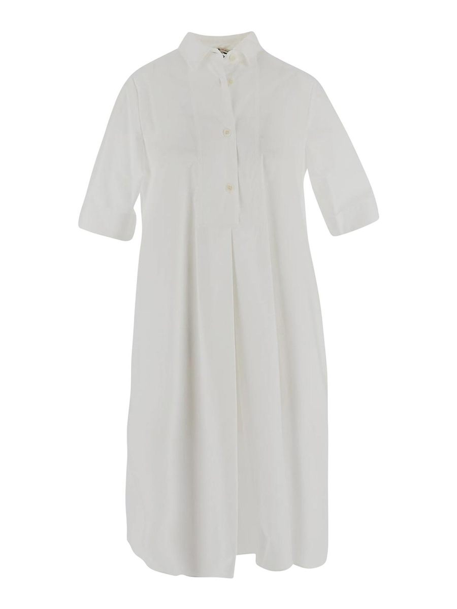Gentryportofino Robe Au Genou - Blanc