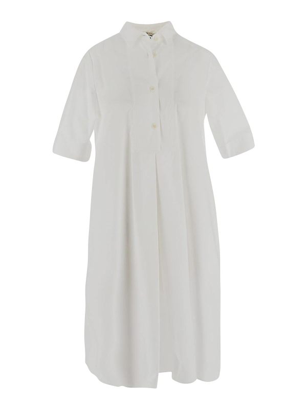 Gentryportofino Robe Au Genou - Blanc