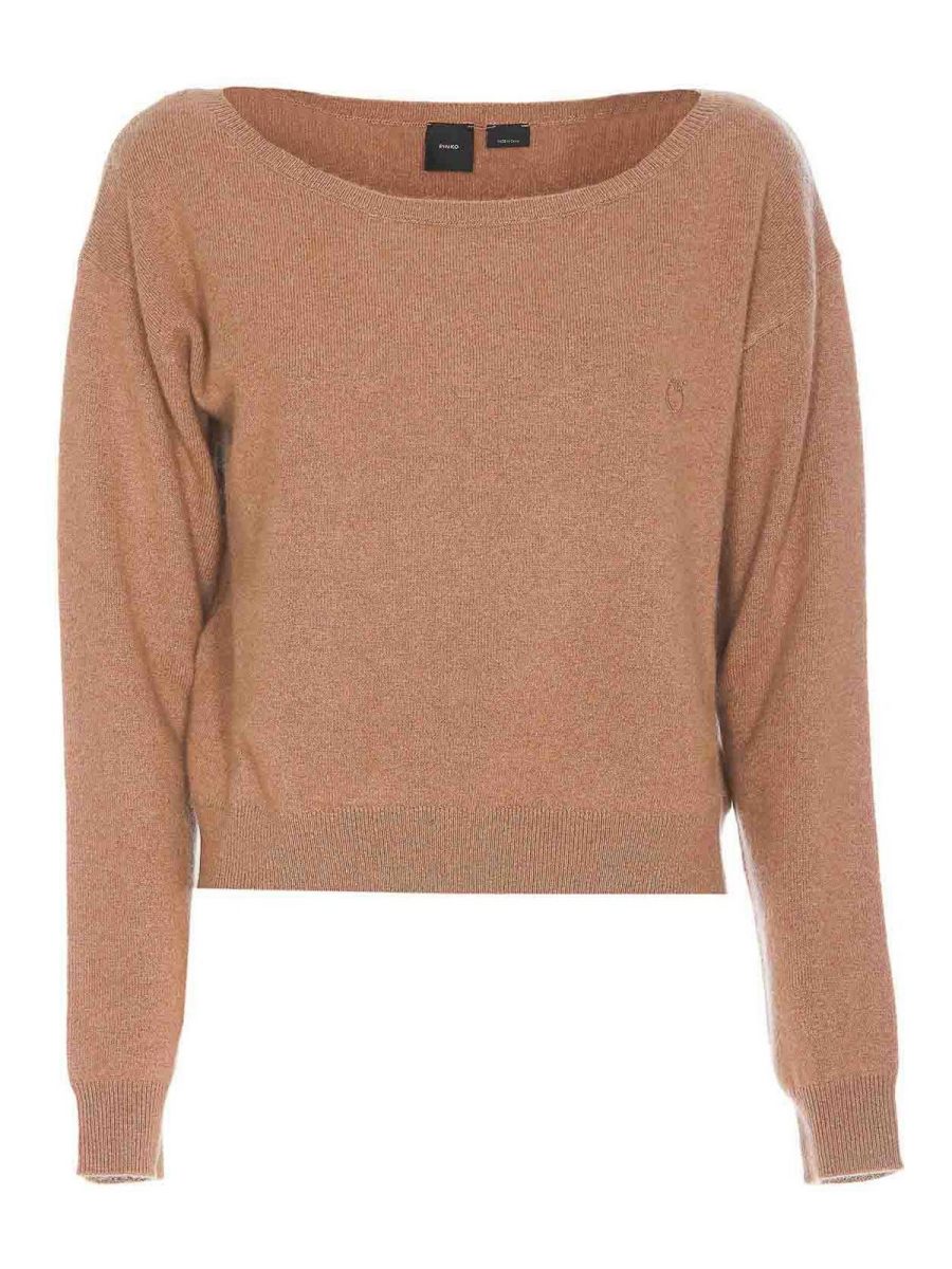 Pinko Pull Col Rond - Marron