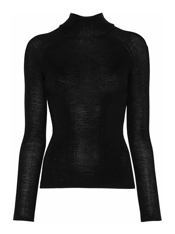Majestic Filatures Pull Col Roulé - Noir