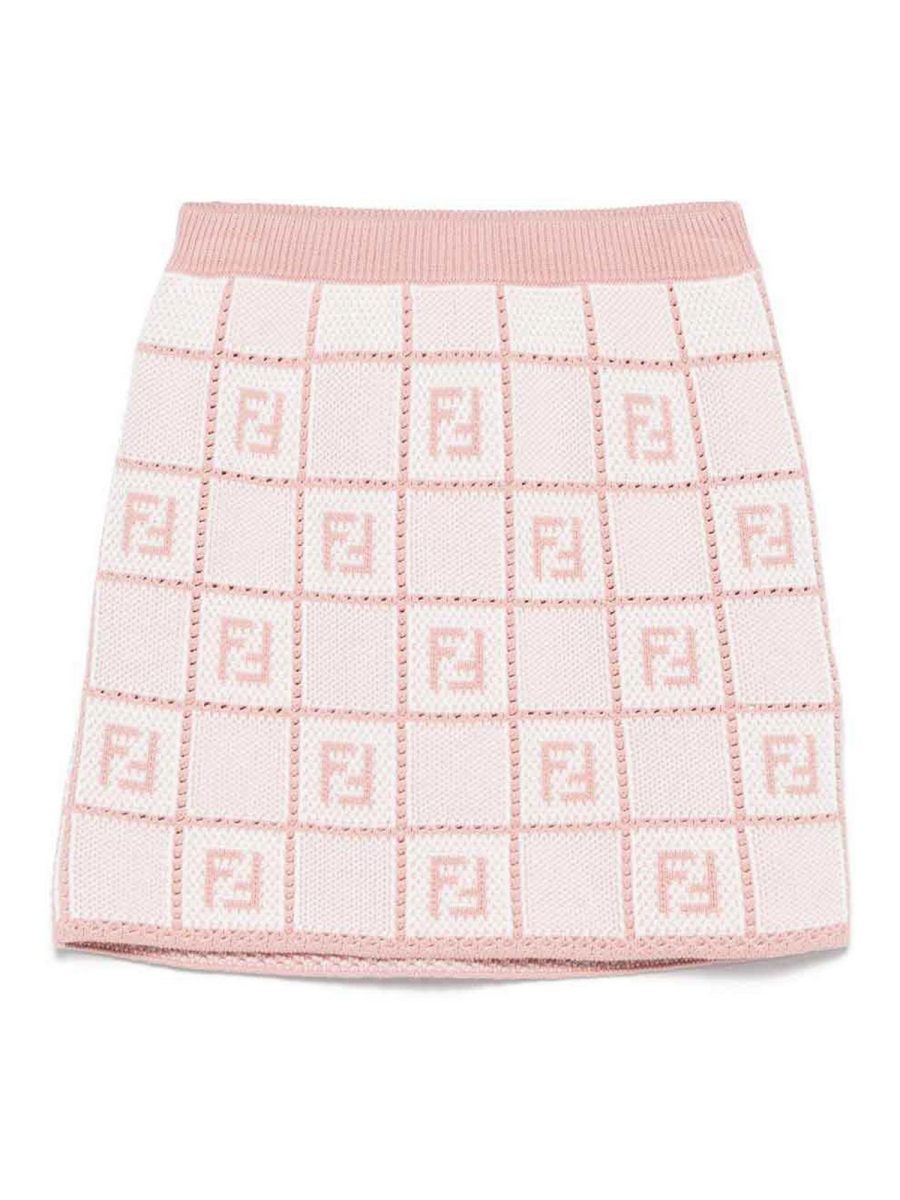 Fendi Jr Jupe Midi - Noir