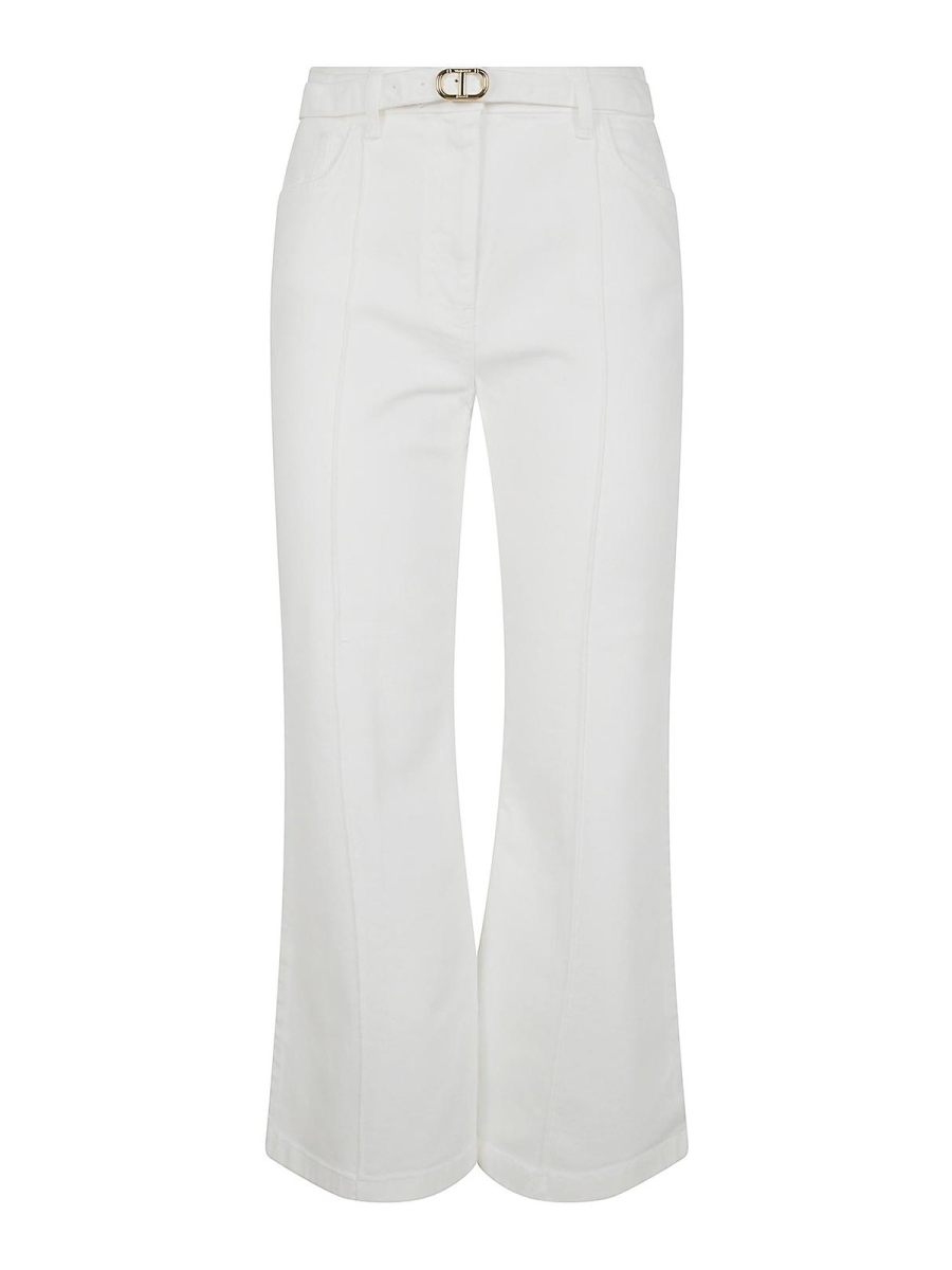 Twinset Jean Droit - Blanc