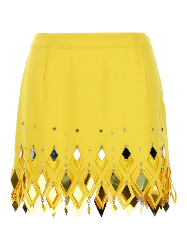 Rabanne Jupe Midi - Jaune