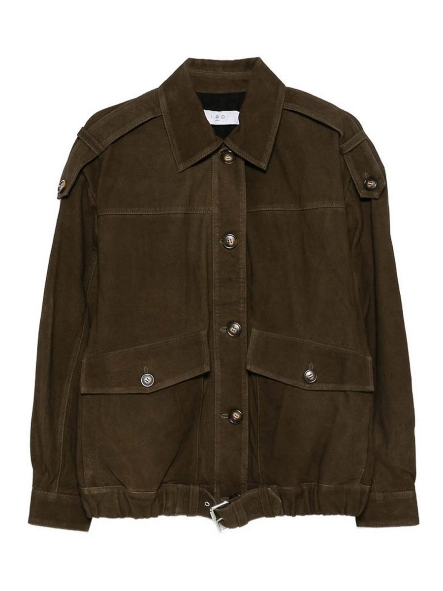 Iro Blouson En Cuir - Vert