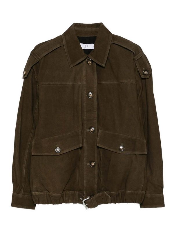 Iro Blouson En Cuir - Vert