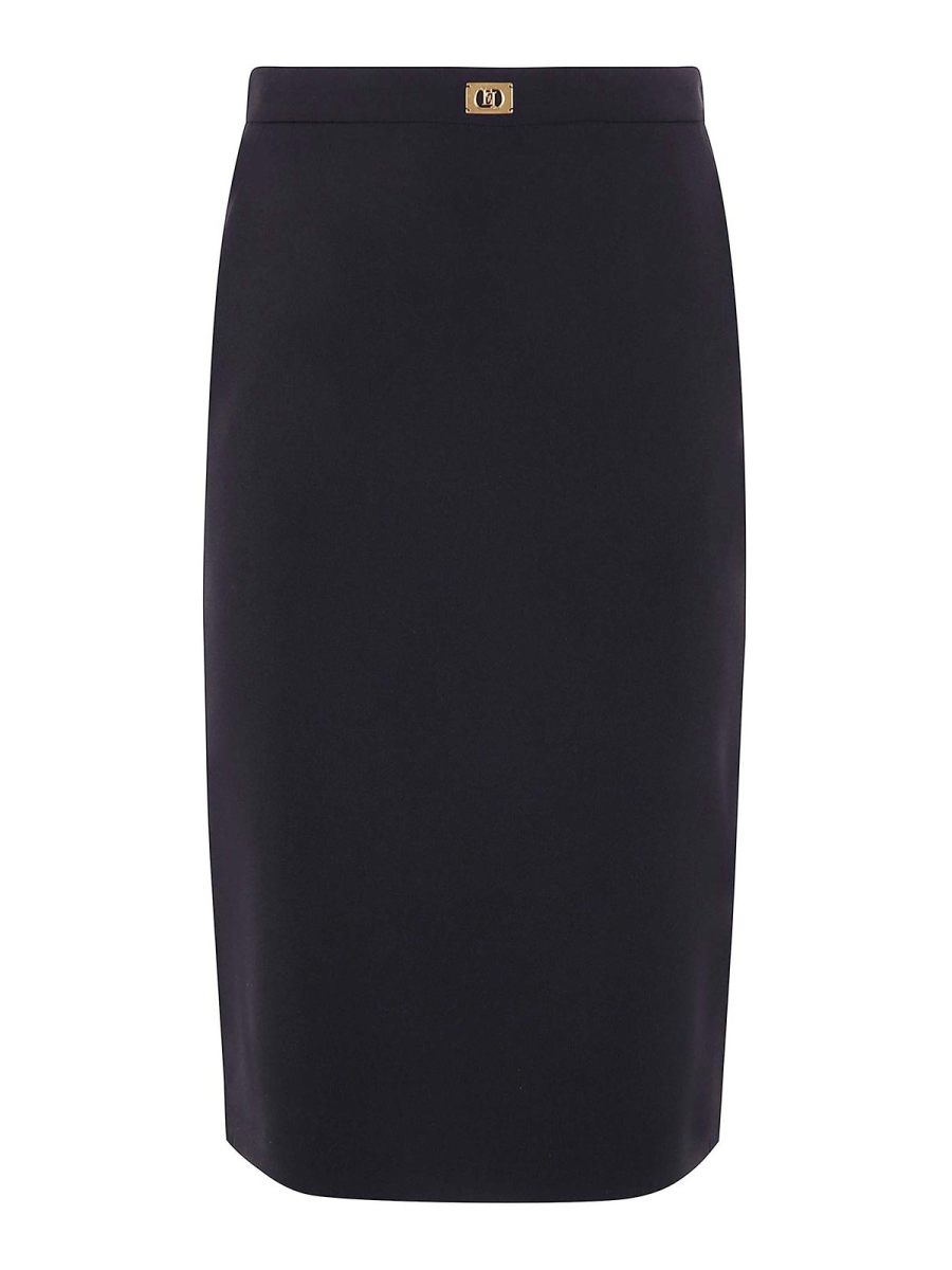 Elisabetta Franchi Jupe Midi - Noir