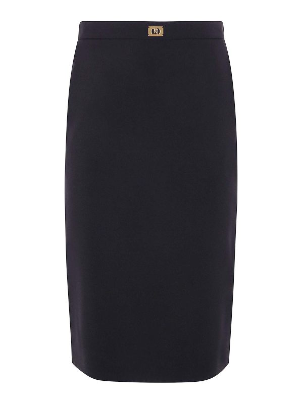Elisabetta Franchi Jupe Midi - Noir