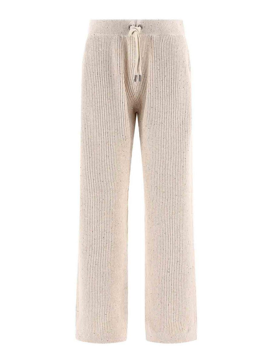 Brunello Cucinelli Pantalons Décontractés - Blanc