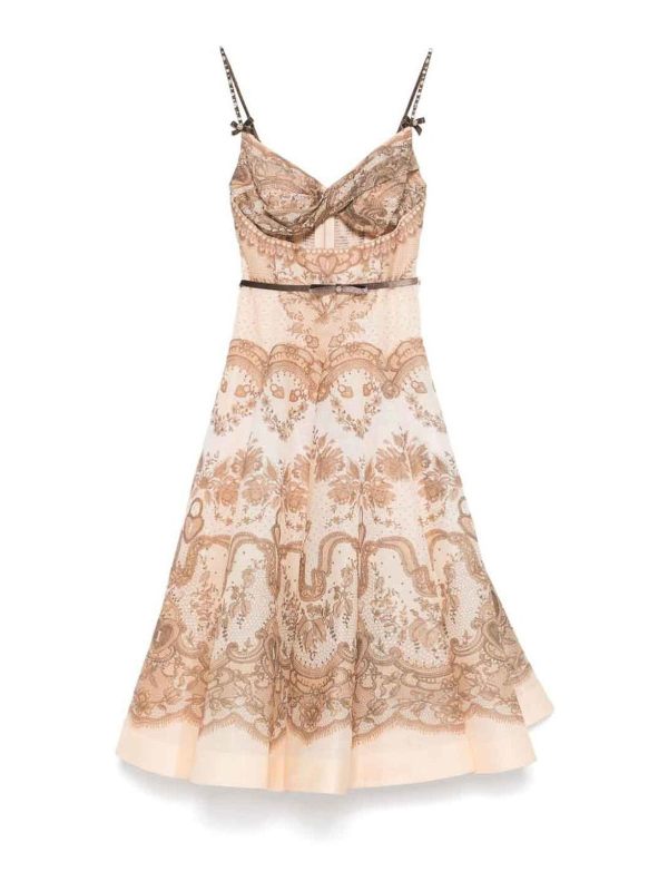 Zimmermann Robe Au Genou - Rose