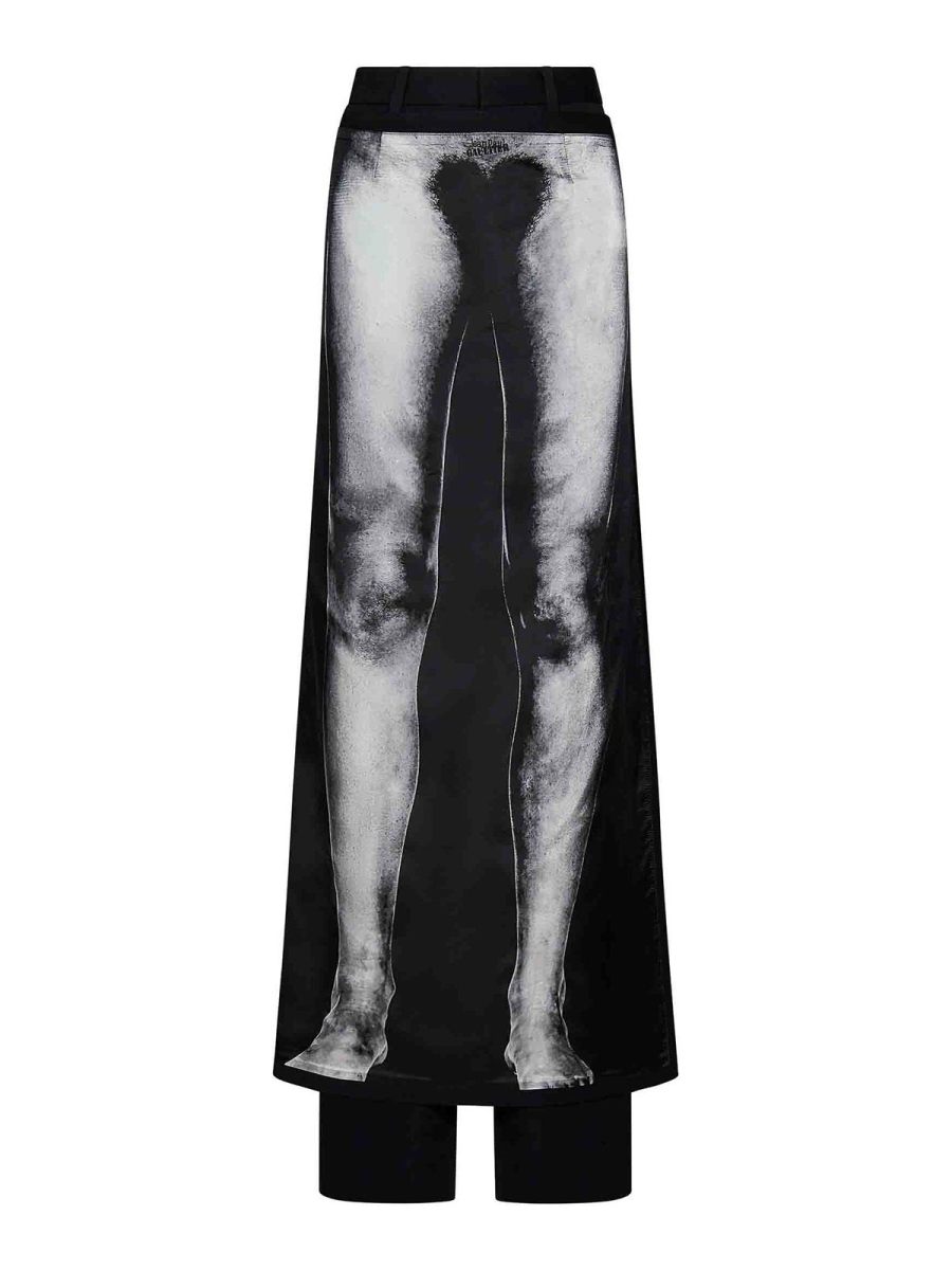 Jean Paul Gaultier Jupe Midi - Noir
