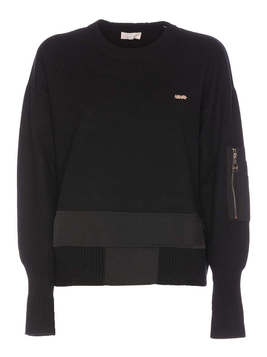 Liu Jo Pull Col Rond - Noir