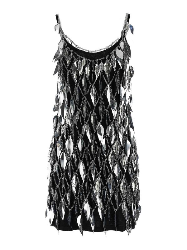 Rabanne Robe Courte - Argent