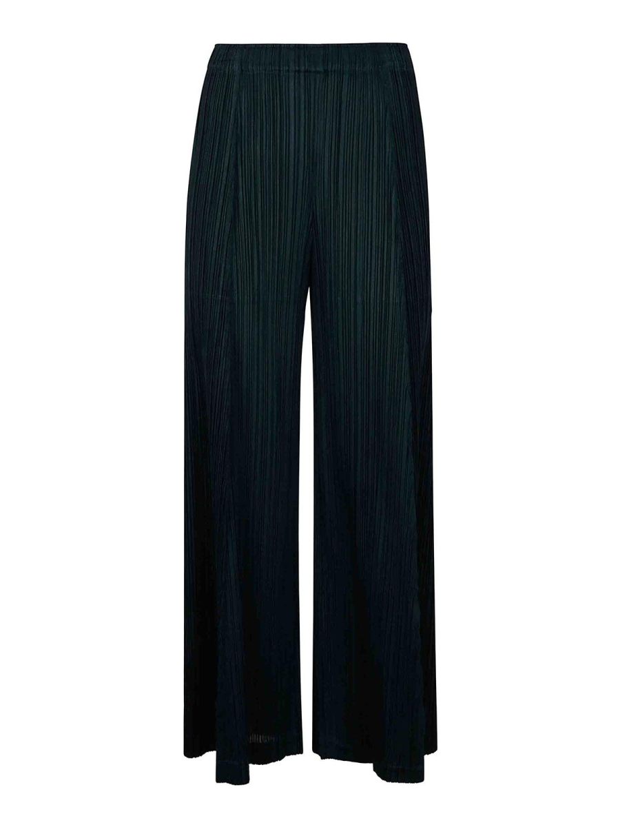 Pleats Please Issey Miyake Pantalons Décontractés - Vert
