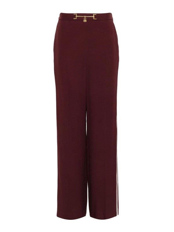 Elisabetta Franchi Pantalons Décontractés - Rouge