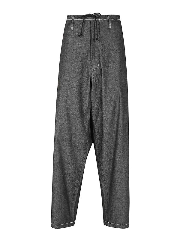 Y'S Pantalons Décontractés - Noir
