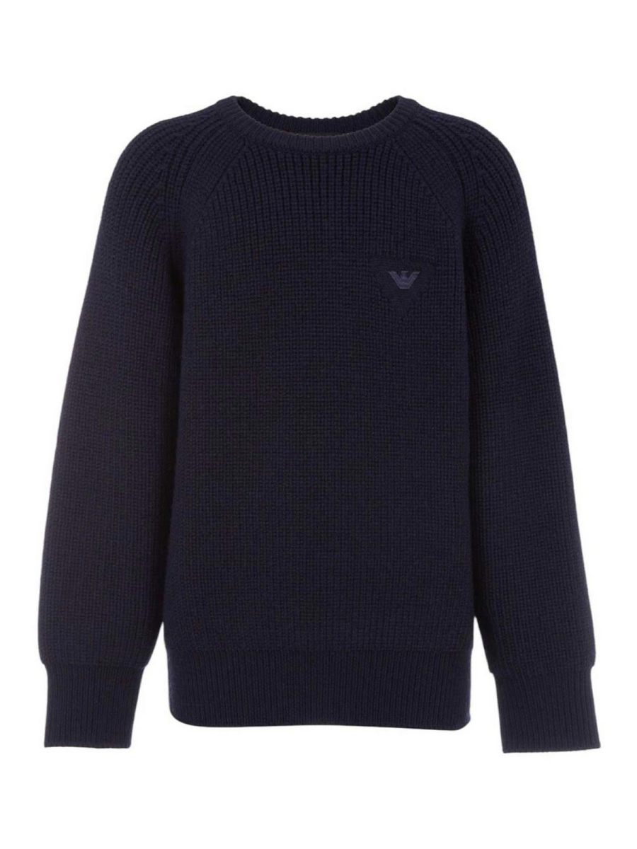 Emporio Armani Pull Col Rond - Bleu