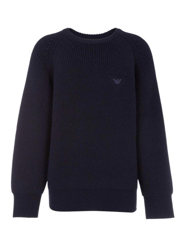 Emporio Armani Pull Col Rond - Bleu