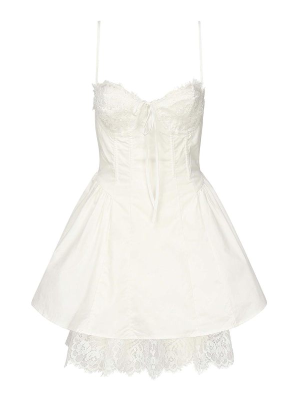 For Love & Lemons Robe Courte - Blanc