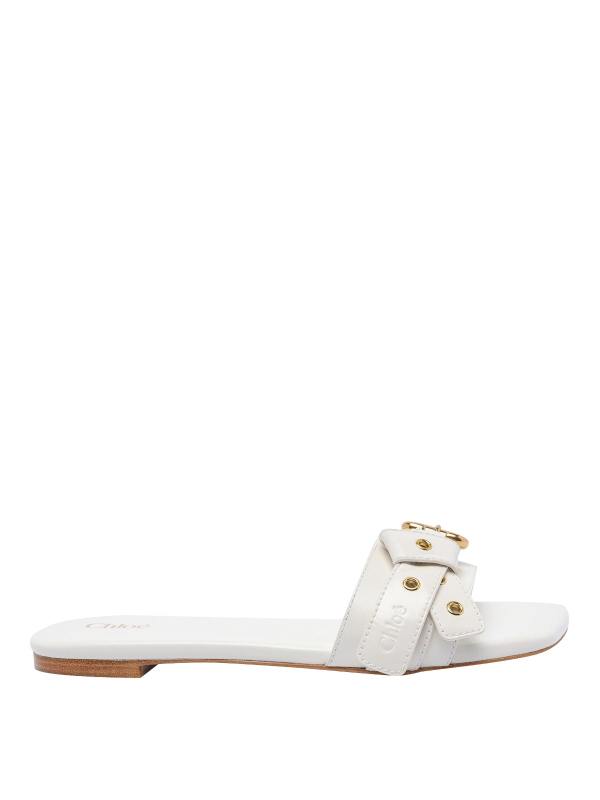 Chloe' Mules - Blanc