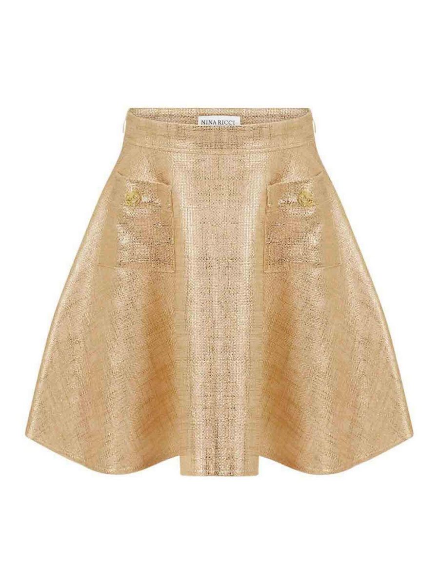 Nina Ricci Mini Jupe - Or