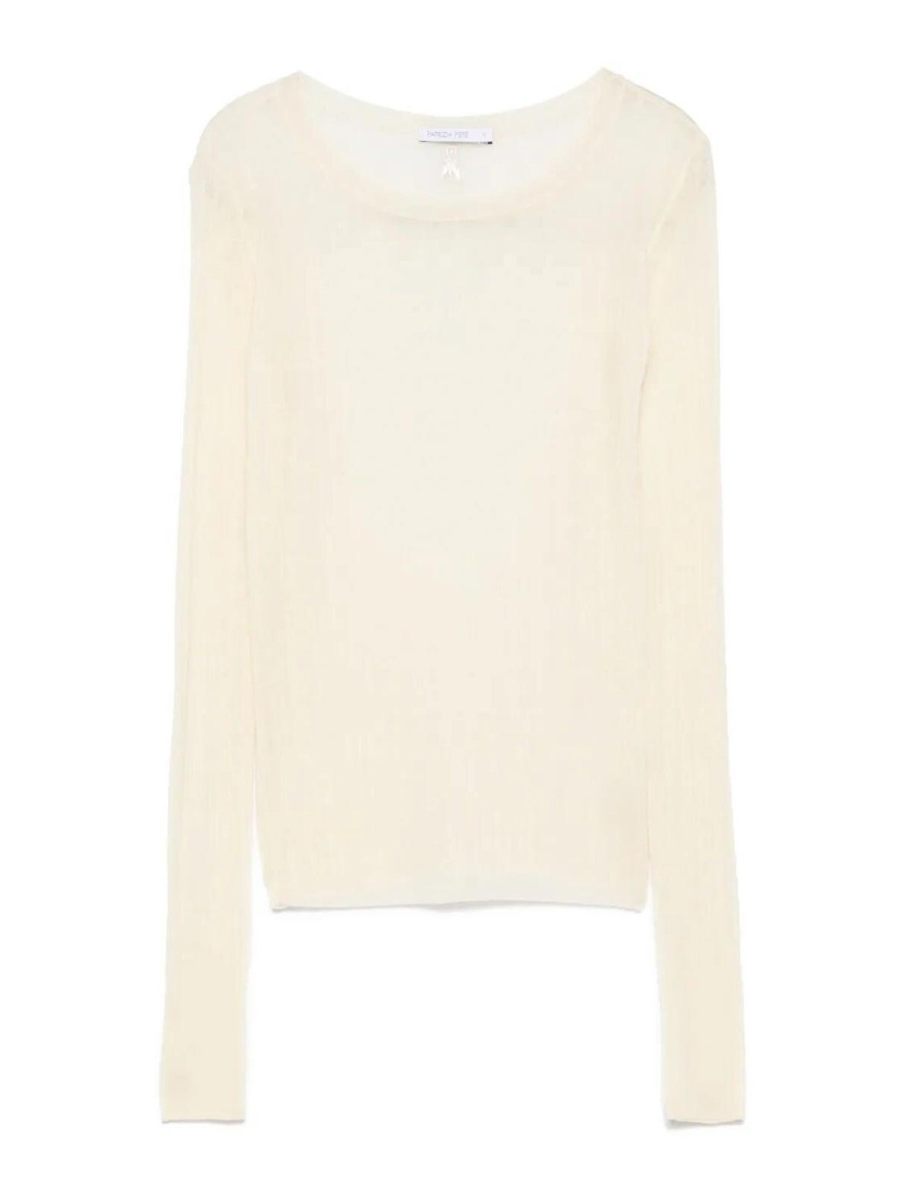 Patrizia Pepe Pull Col Rond - Crème