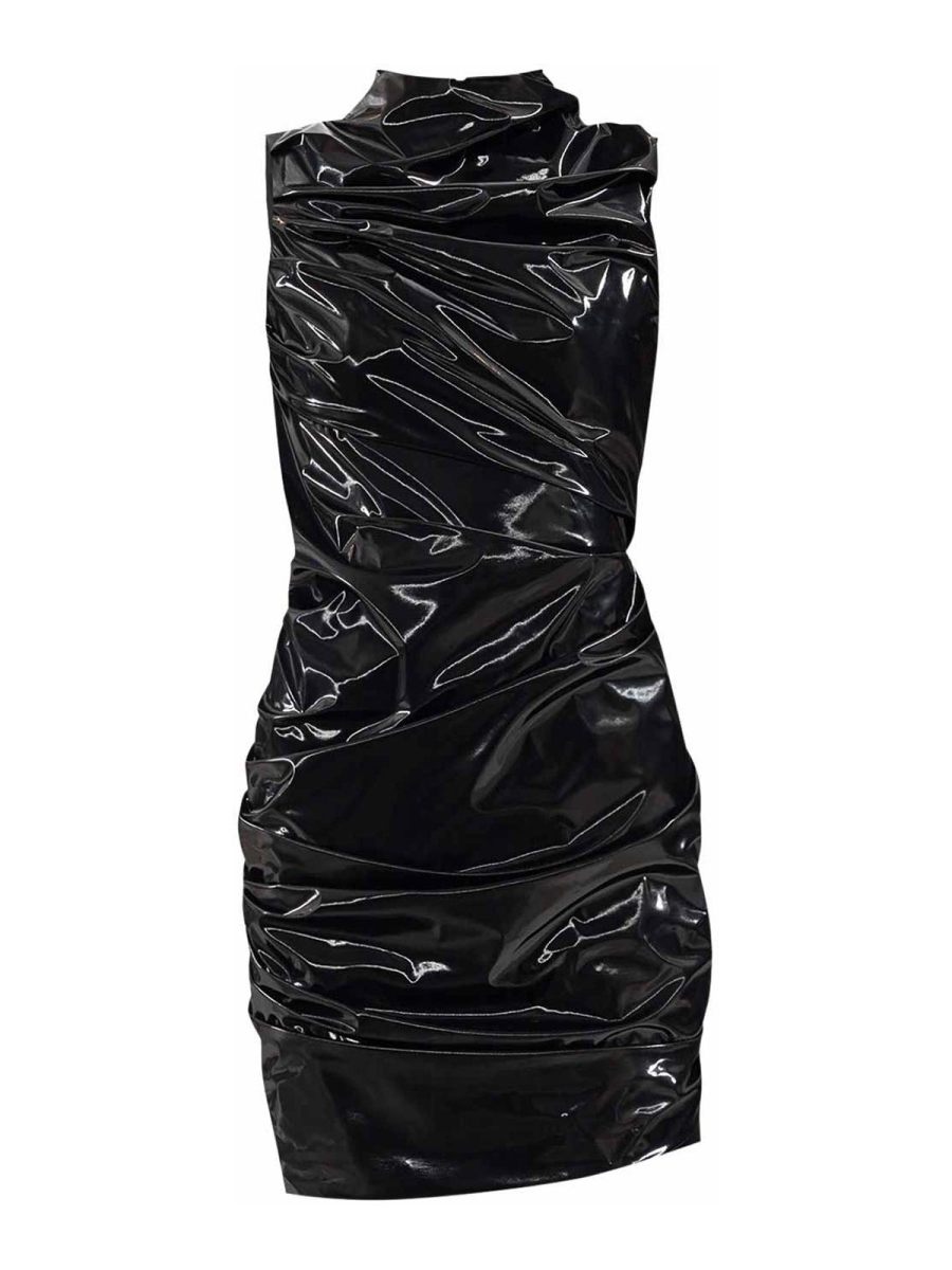 Alexander Mcqueen Robe Au Genou - Noir