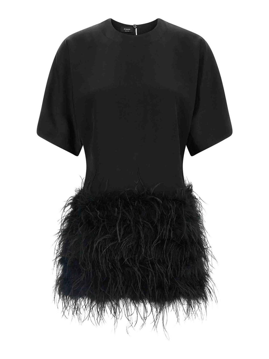 Pinko Robe Au Genou - Noir