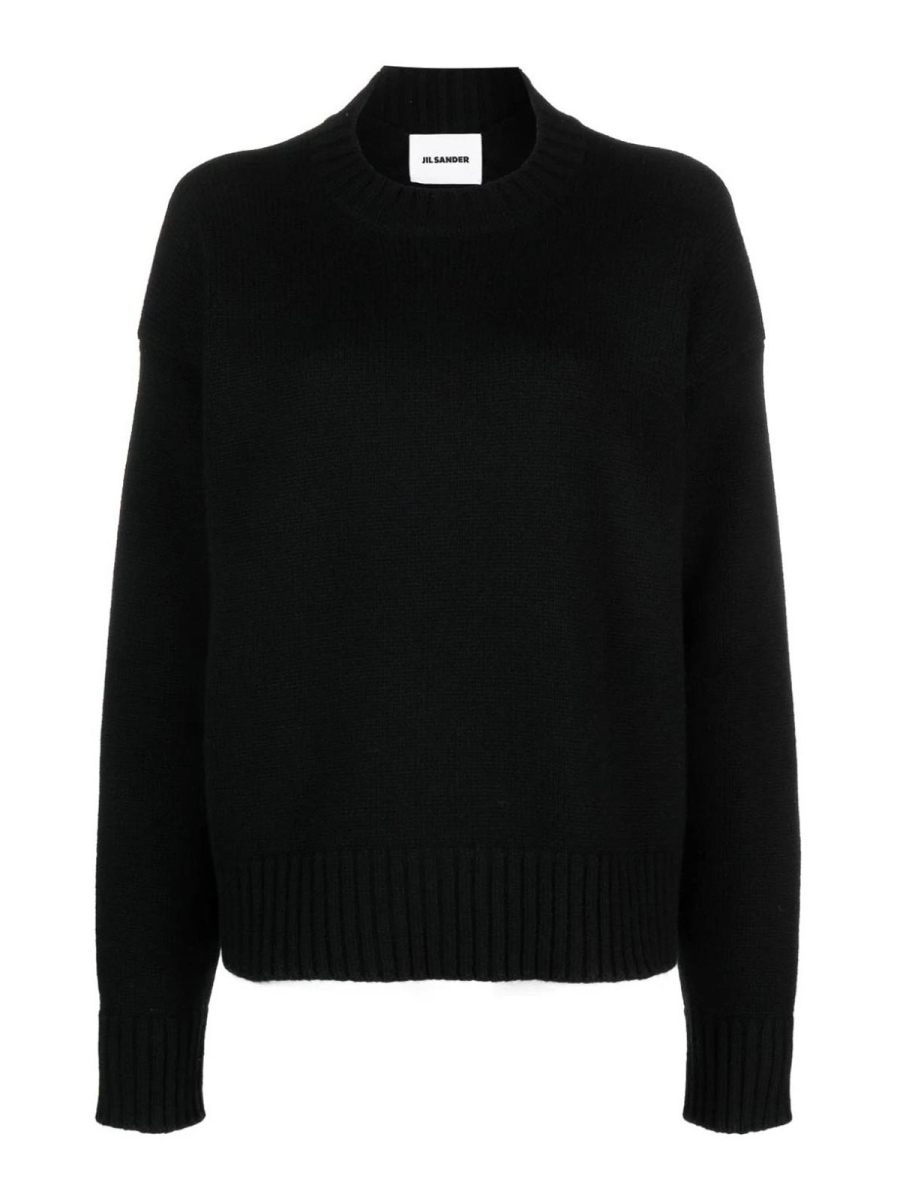 Jil Sander Pull Col Rond - Noir