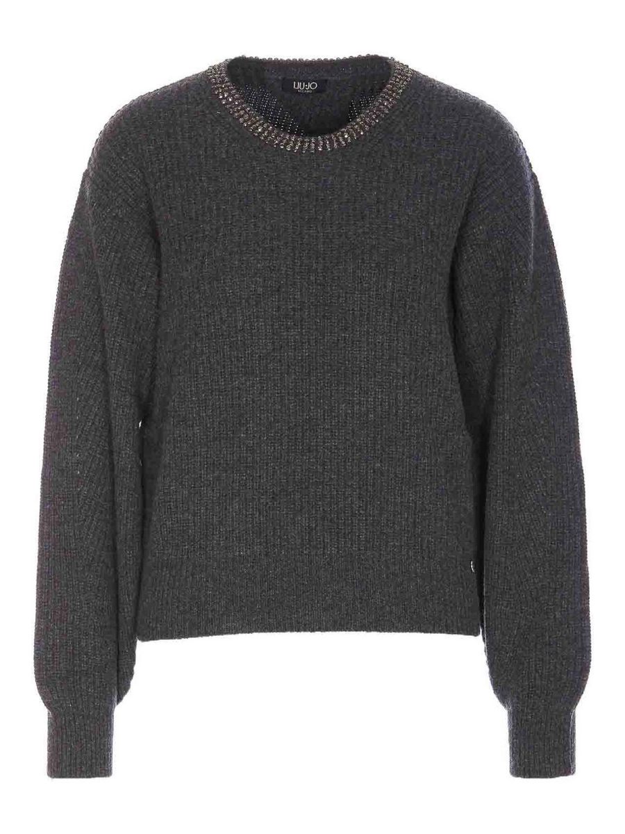 Liu Jo Pull Col Rond - Gris