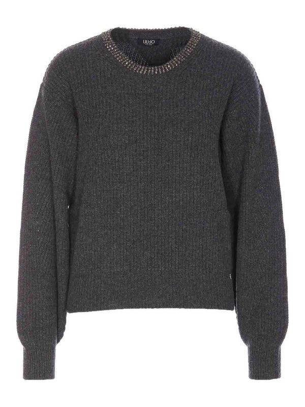 Liu Jo Pull Col Rond - Gris