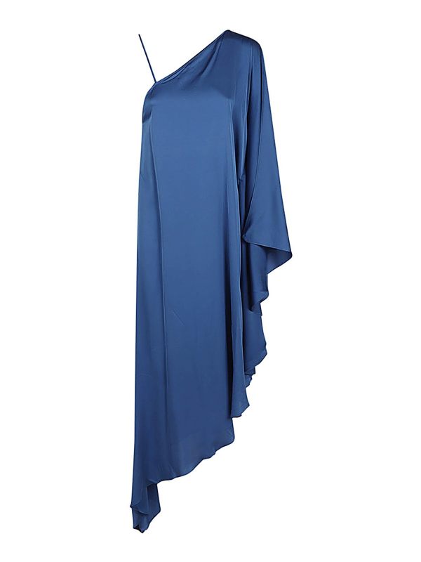 Silk95Five Robe Au Genou - Bleu