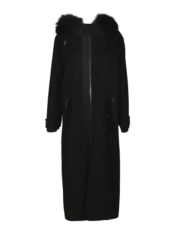 P. A.R. O.S. H. Manteau Court - Noir