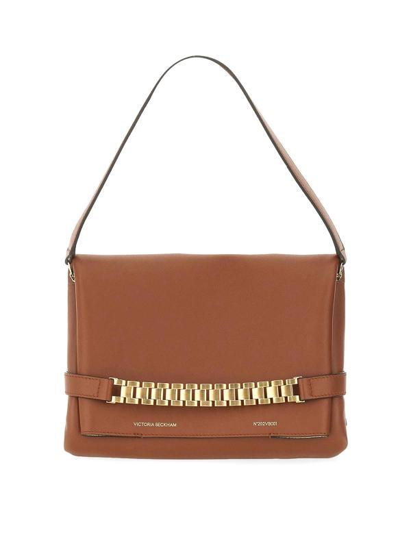 Victoria Beckham Sac Bandoulière - Marron Clair