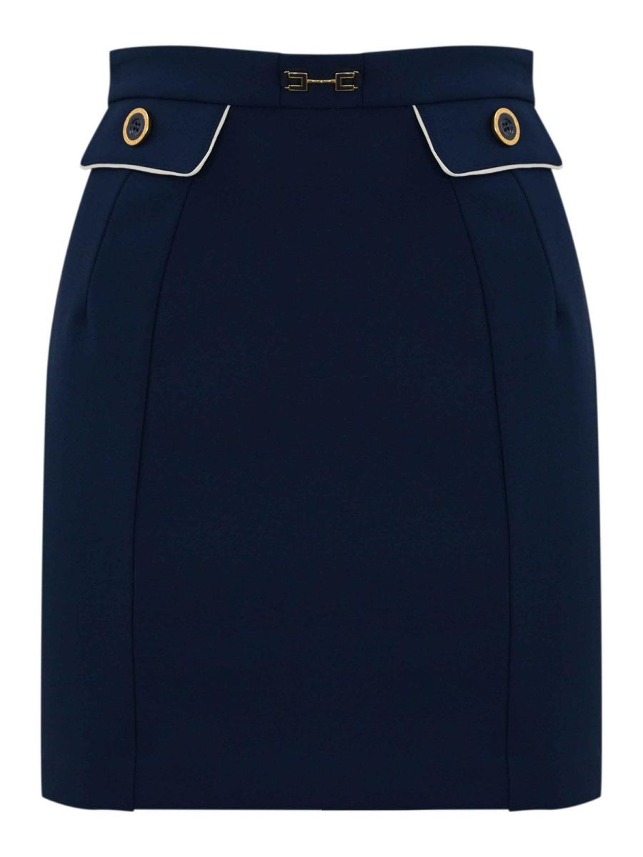 Elisabetta Franchi Jupe Midi - Bleu