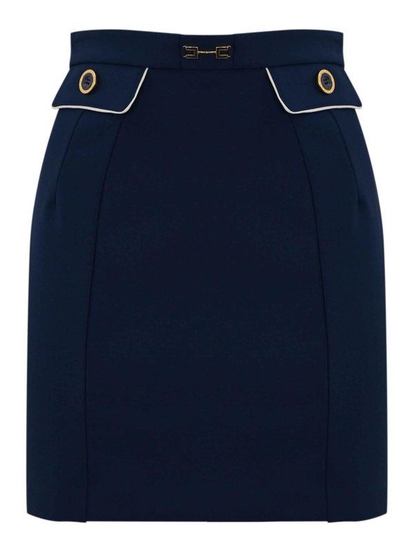 Elisabetta Franchi Jupe Midi - Bleu