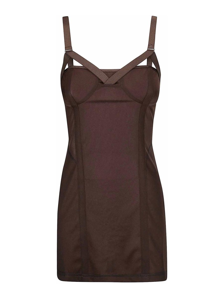 Knwls Robe Au Genou - Marron