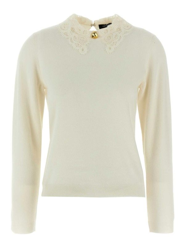 Fabiana Filippi Pull Col Rond - Blanc