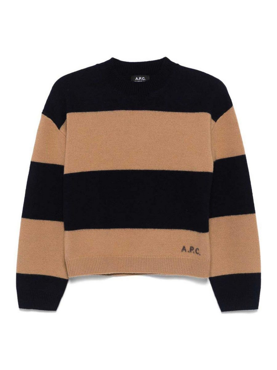 A. P.C. Pull Col Rond - Bleu Foncé