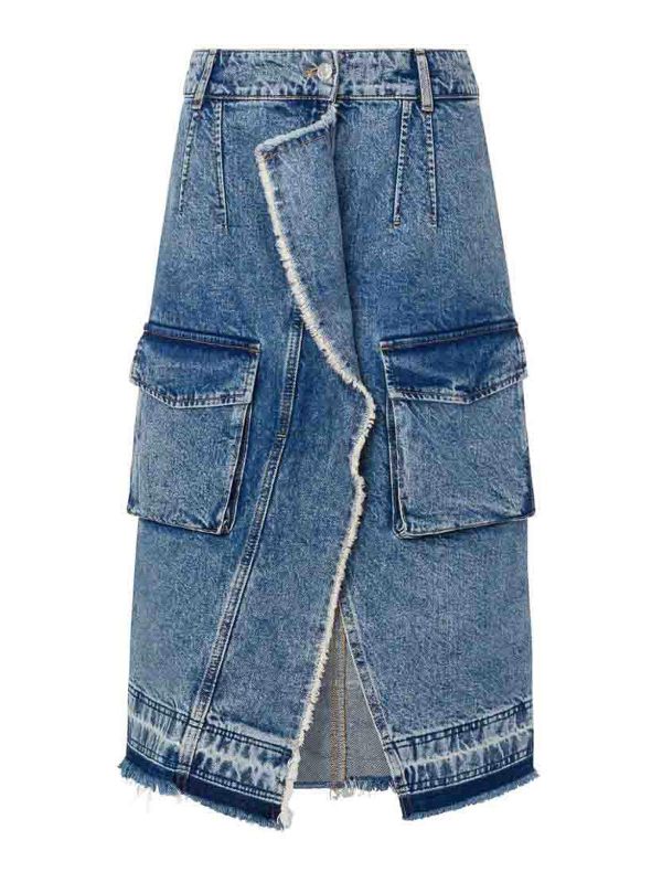Moschino Jeans Jupe Midi - Bleu