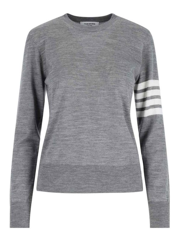 Thom Browne Pull Col Bateau - Gris
