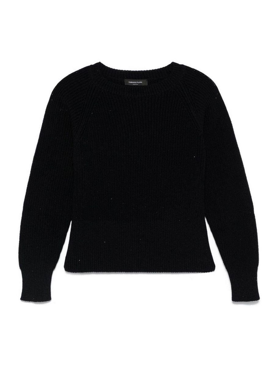 Fabiana Filippi Pull Col Rond - Bleu