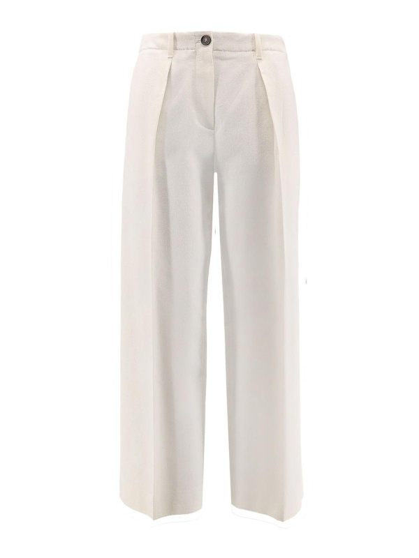 Brunello Cucinelli Pantalons Décontractés - Blanc