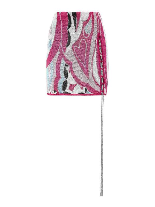 Philipp Plein Jupe Midi - Fuchsia
