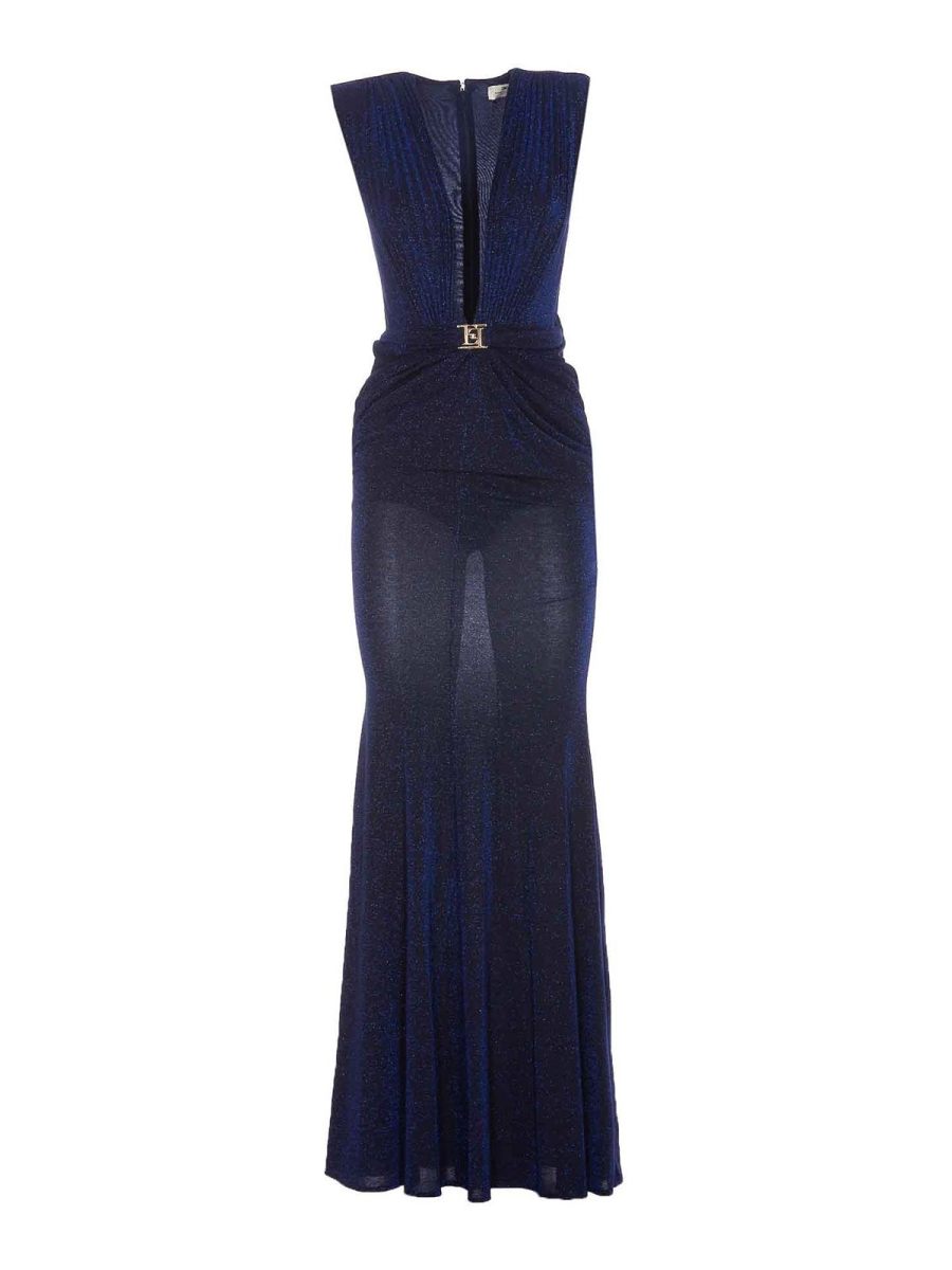 Elisabetta Franchi Maxi Robe - Bleu