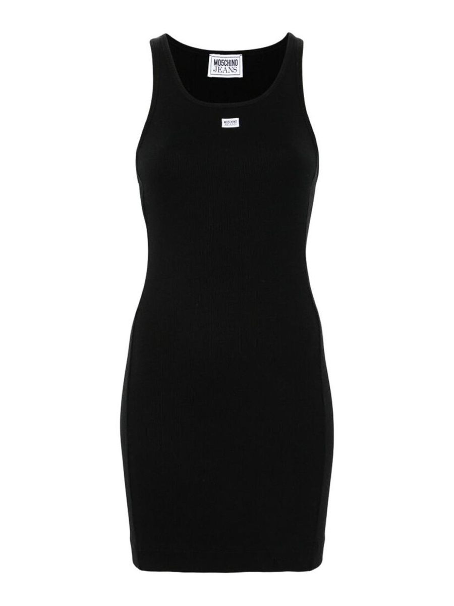 Moschino Jeans Robe Au Genou - Noir