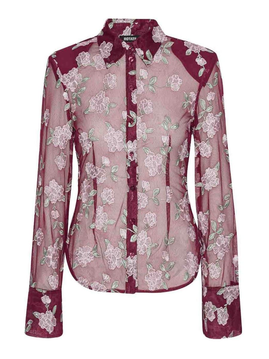 Rotate Birger Christensen Chemise - Rouge Brun