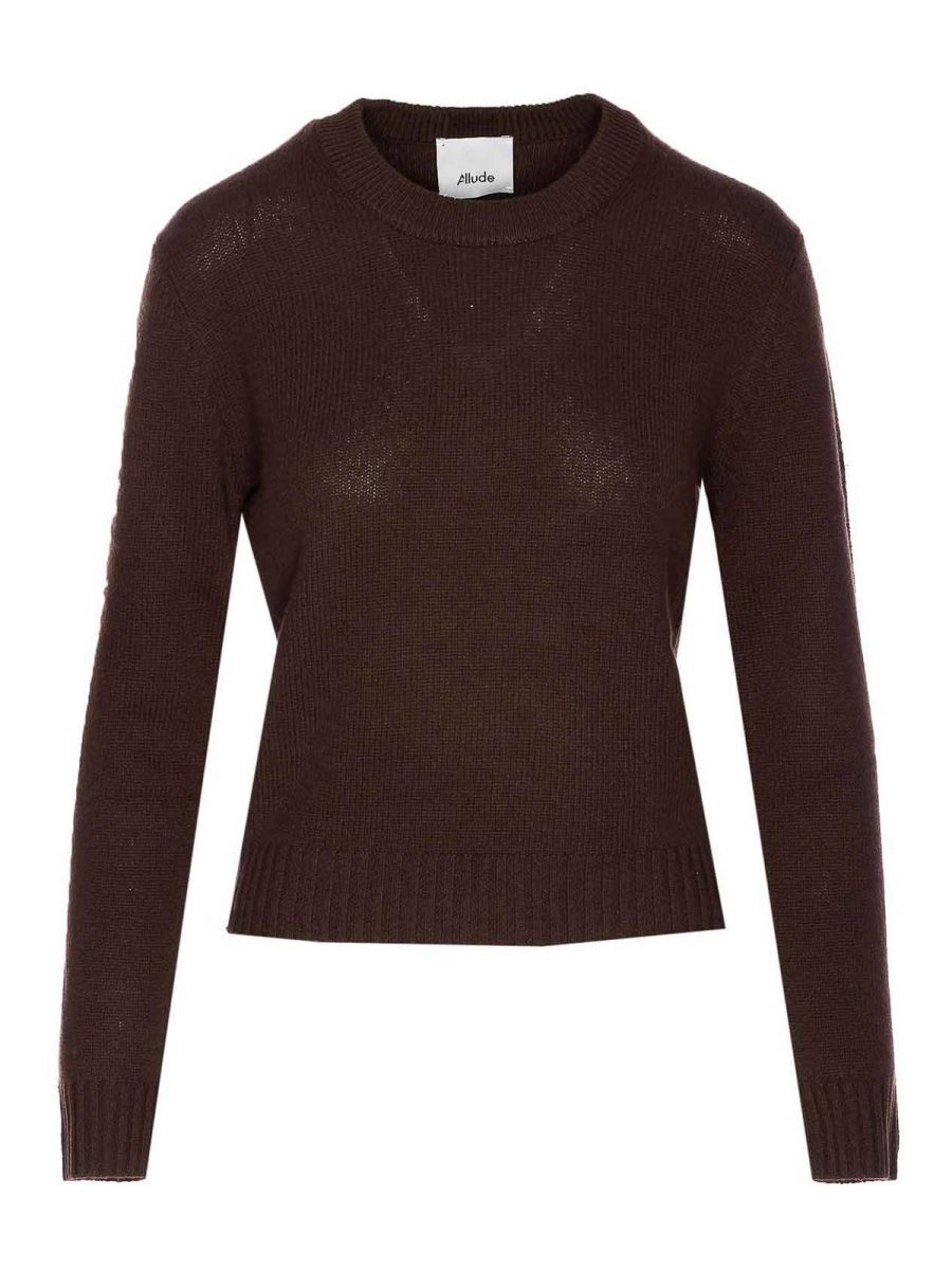 Allude Pull Col Rond - Marron