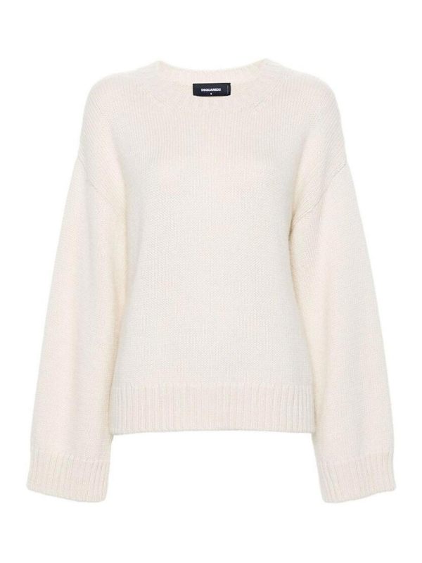 Dsquared2 Pull Col Rond - Blanc