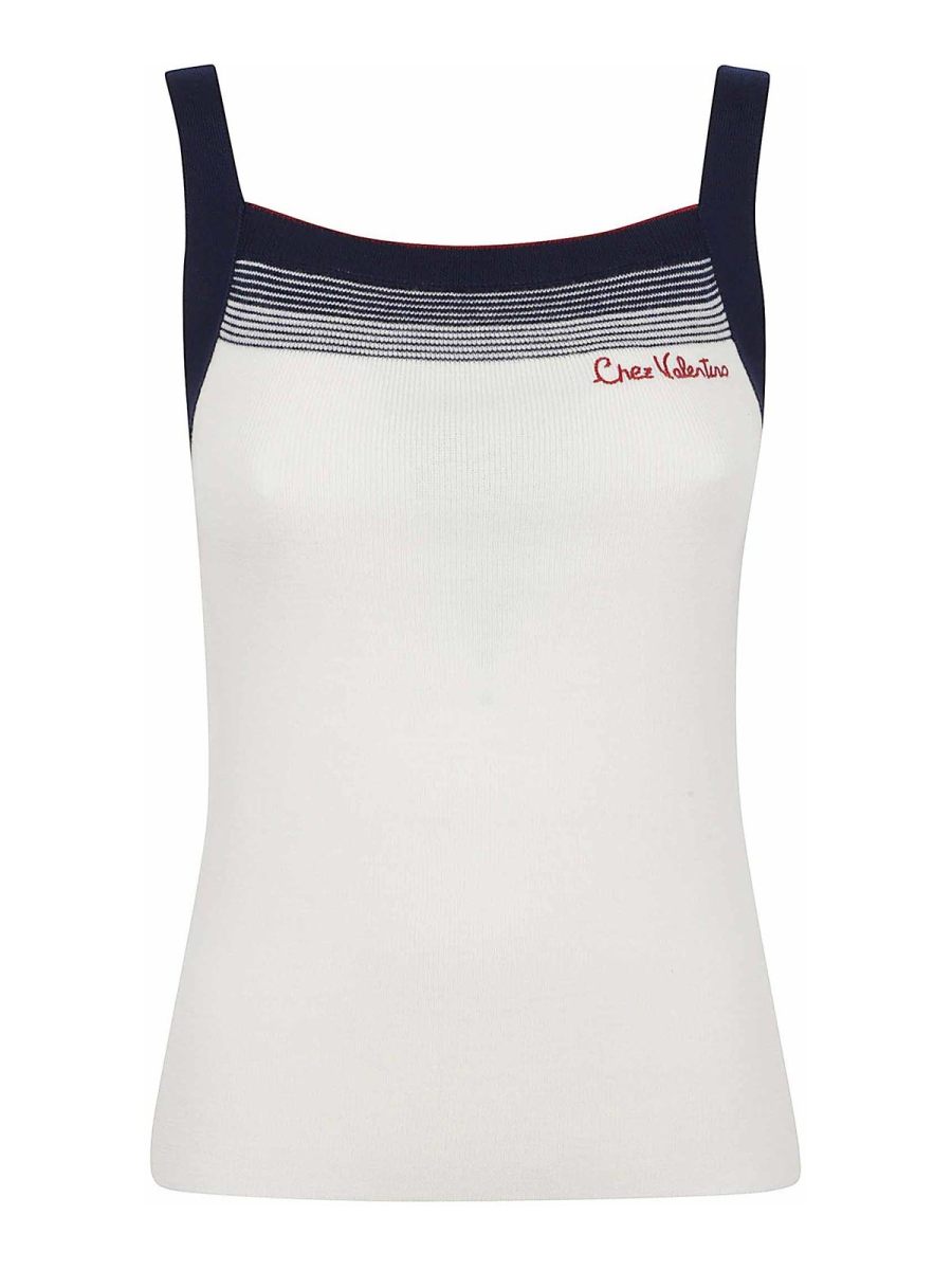 Valentino Garavani Pull Col Bateau - Bleu Foncé