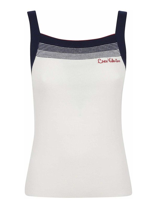 Valentino Garavani Pull Col Bateau - Bleu Foncé